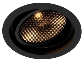 Inteligentné zapustené bodové svietidlo čierne nastaviteľné vrátane Wifi GU10 111mm - Coop 111 Honey