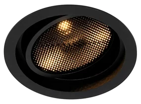 Inteligentné zapustené bodové svietidlo čierne nastaviteľné vrátane Wifi GU10 111mm - Coop 111 Honey