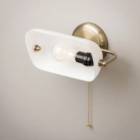 Brilagi - Nástenné svietidlo BANK OFFICE 1xE27/60W/230V mosadz/biela