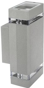BERGE LED vonkajšie svietidlo HANA strieborné - 2 x GU10 - 230V