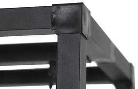 Priemyselná stojaca lampa čierna 3-svetlo - Big Cage