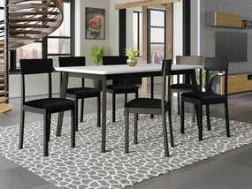 Jedálenský set - AL19, Morenie: biela/čierna, Poťahové látky: Hygge D20
