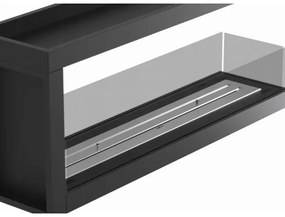 InFire - Rohový BIO krb 120x50 cm 3kW obojstranný