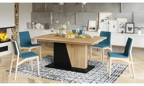 Rozkladací jedálenský stôl NINO dub craft/čierny