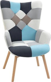 HOMCOM Kreslo s prešívaným zamatovým poťahom a drevenými nohami, 66x76x98cm, Viacfarebné | Aosom