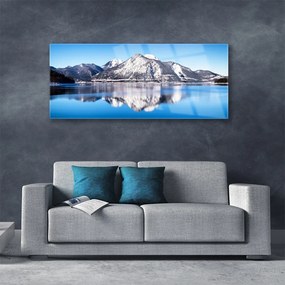 Obraz na akrylátovom skle Jazero hory príroda 125x50 cm