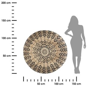Okrúhly jutový dekoratívny koberec 120 cm I