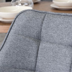 JAKS Otočná jedálenská stolička šedá látka Luna 2