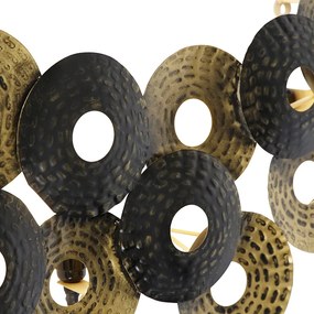 Art Deco orientálna nástenná lampa starožitné zlato 3-svetlo - Balla