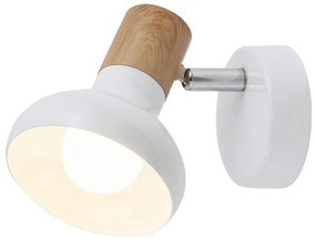 Rabalux HOLLY nástenné bodové svietidlo max. 1x40W | E14 | IP20 - biela, svetlé drevo