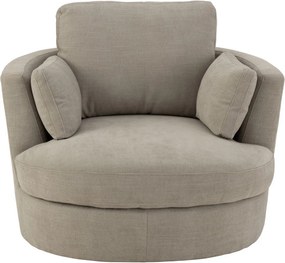 Šedé okrúhle kreslo Swivel Grey - 98*107*88cm