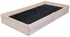 Prírodný vyvýšený drevený záhon 200 x 80 x 27 cm