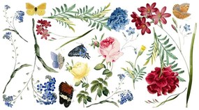 Sada samolepiek na stenu Ambiance Flowers in the Garden