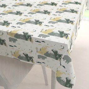 Biante Zamatový obdĺžnikový obrus Tamara TMR-031 Medvede v horách 130x160 cm