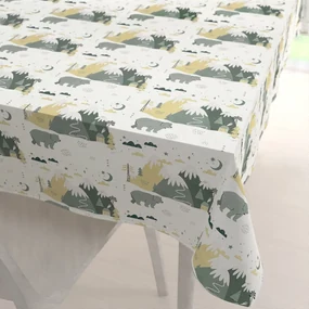 Biante Zamatový obdĺžnikový obrus Tamara TMR-031 Medvede v horách 80x120 cm