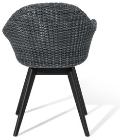 Škrupinová stolička s polyratanovým výpletom