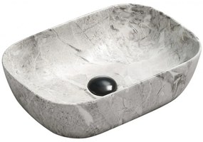 Mexen Rita umývadlo na dosku 45 x 32 cm, sivý kameň - 21084598