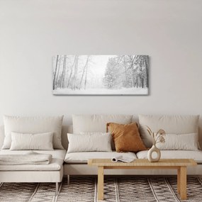 Obraz - Drevené mólo v zime (120x50 cm)