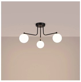 Čierno-biele stropné svietidlo Beam – Sollux