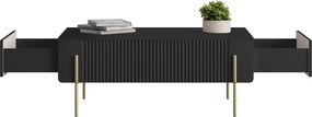 Konferenčný stolík Malmi 100 cm - čierny mat / zlatá