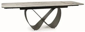 Biely jedálenský stôl AMBER BIANCO 160(240)X95, rozkladací