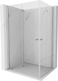 Mexen Mist-F Duo, skladací sprchový kút 110 x 70 cm, číre sklo, chrómový profil, 8A6-110L-070P-01-00