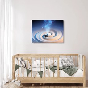 Sklenený obraz - Éterický yin-yang (70x50 cm)