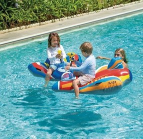 Nafukovací detský matrac 117 cm –  lietadlo s vodnou pištoľou