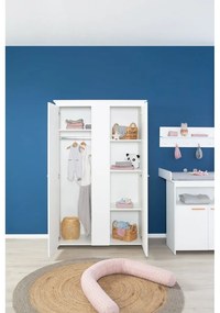 Biela detská šatníková skriňa 119x190x52 cm Anton – Roba