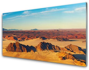Skleneny obraz Púšť nebo krajina 125x50 cm