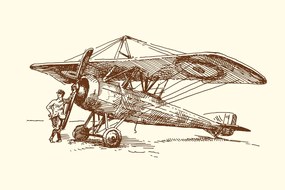 Obraz historické lietadlo