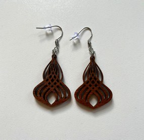 dřevo života Drevené náušnice LÚNO Farby (šperky, obrazy): Buk