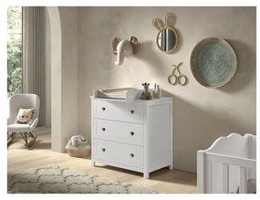 Biely prebaľovací pult (hĺbka vhodnej komody 57 cm) Amori – Vipack