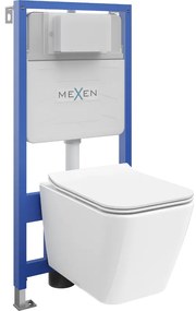 Mexen Fenix Slim, podomietkový modul a závesné WC Cube s pomaly padajúcim sedátkom, biela, 61030924000