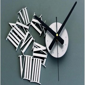 Nalepovacie hodiny na stenu rímske farba silver | SENTOP IA-131-S-132-S