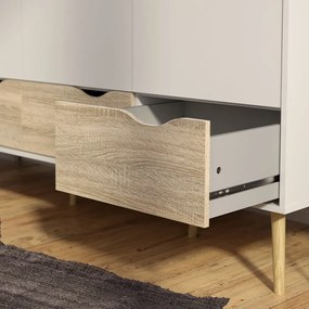 Biela šatníková skriňa Tvilum Oslo, 147 x 200 cm