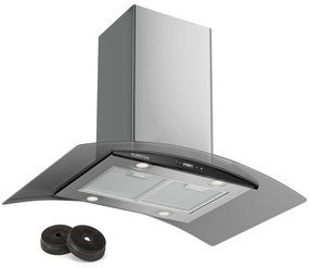 Klarstein Colette, digestor, 90 cm, 601 m³/h, energetická trieda A, ušľachtilá oceľ, strieborný
