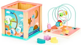 Vzdelávacia drevená kocka, triedička mula ECOTOYS