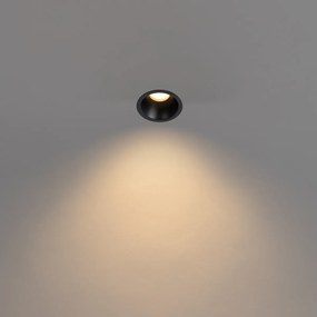 Sada 6 čiernych zabudovaných bodových svetiel GU10 35 mm IP44 - Dept