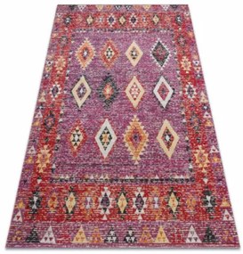 Koberec MUNDO D7701 romby, boho outdoor ružový / béžový