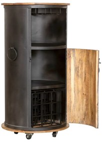 Čierna kovová vinotéka na 9 fliaš, 60x115 cm Luni – Interia Home &amp; Living