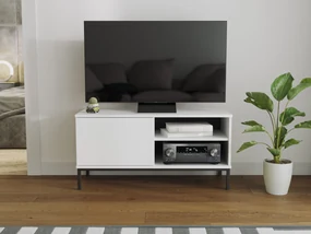 Tv stolík Quebec 1D (biela matná). Akcia -19%. Vlastná spoľahlivá doprava až k Vám domov. 1051871