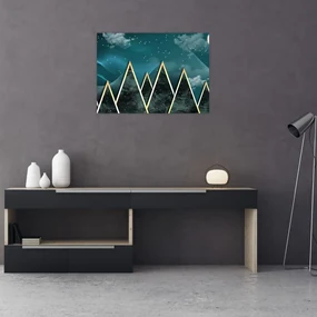 Obraz - Spln nad zlatými horami (70x50 cm)
