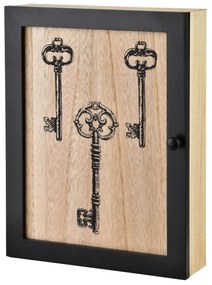 Skříňka na klíče STACY Key 26x20 cm hnědá/černá