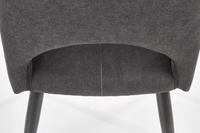 Jedálenská stolička KALUA - kov, látka, sivá