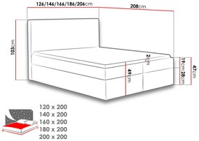 Manželská posteľ 180 cm Maridos  (cappuccino). Vlastná spoľahlivá doprava až k Vám domov. 1122526
