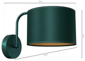Nástenná lampa VERDE 1xE27/60W/230V zelená