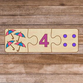 Detská drevená skladačka - Trojdielne puzzle pre deti  | SENTOP H004