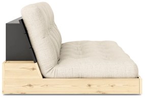 Sivo-béžová ľanová rozkladacia pohovka 196 cm Base – Karup Design