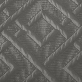 Jednofarebný prehoz na posteľ Alara/2 s geometrickým vzorom, tmavobéžový 170x210 cm - PostelnePrehozy.sk